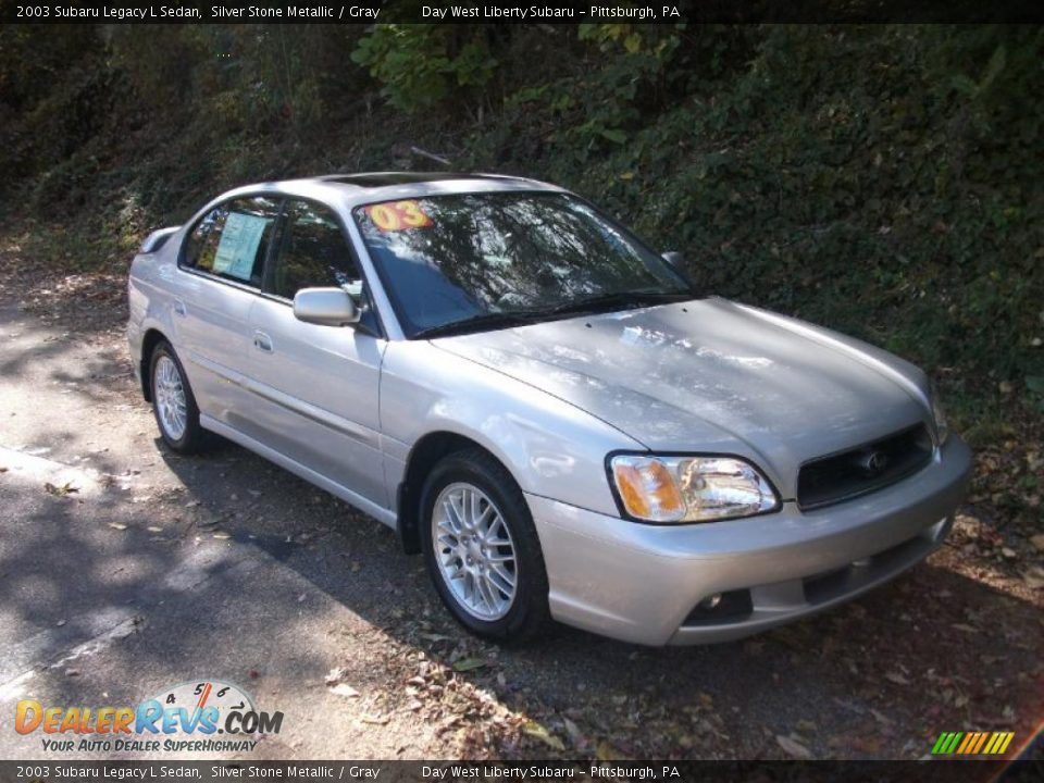 2003 Subaru Legacy L Sedan Silver Stone Metallic / Gray Photo #5