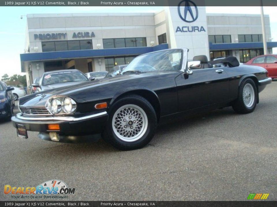 1989 Jaguar XJ XJS V12 Convertible Black / Black Photo #2