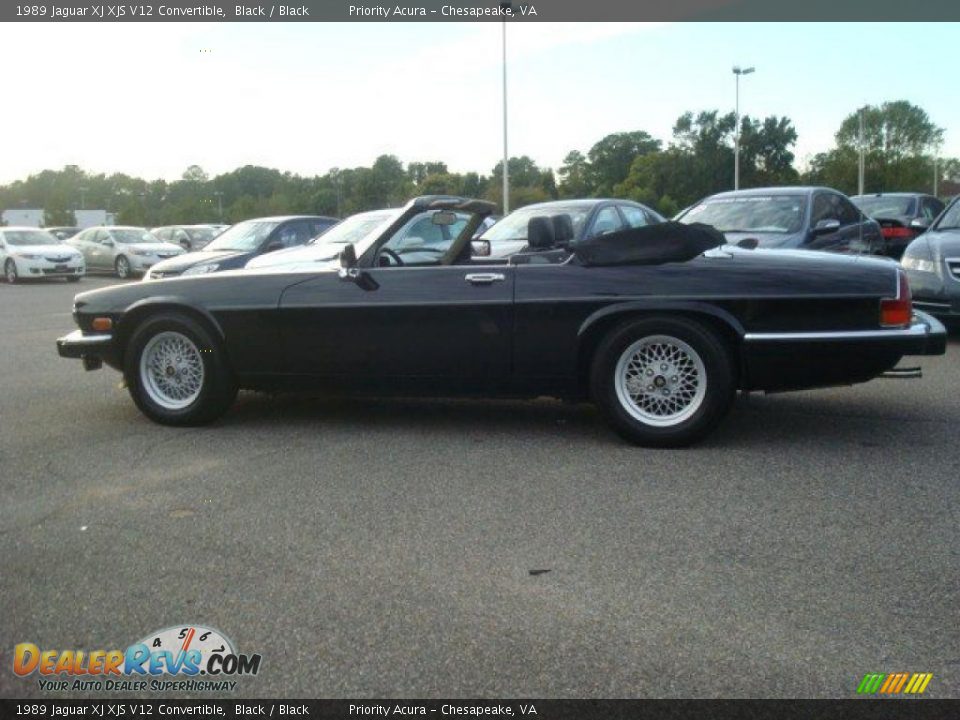 1989 Jaguar XJ XJS V12 Convertible Black / Black Photo #3