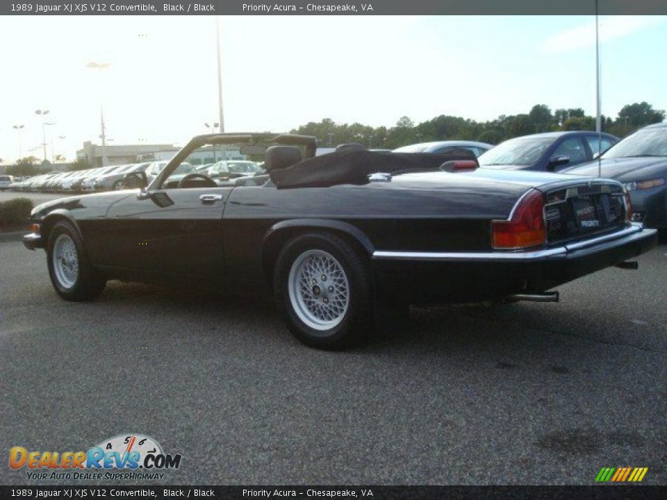 1989 Jaguar XJ XJS V12 Convertible Black / Black Photo #4