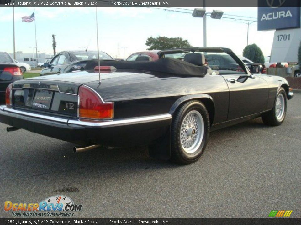 1989 Jaguar XJ XJS V12 Convertible Black / Black Photo #5