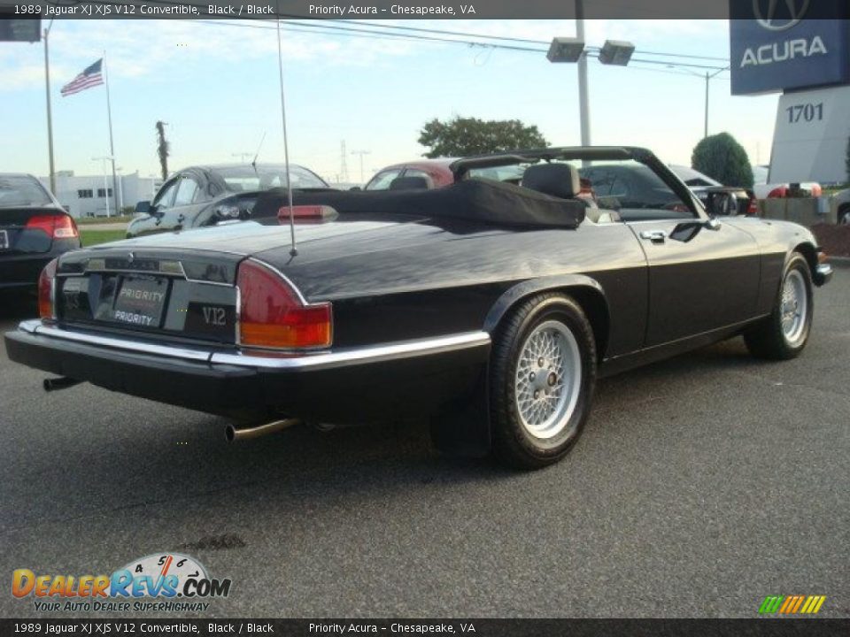 1989 Jaguar XJ XJS V12 Convertible Black / Black Photo #7