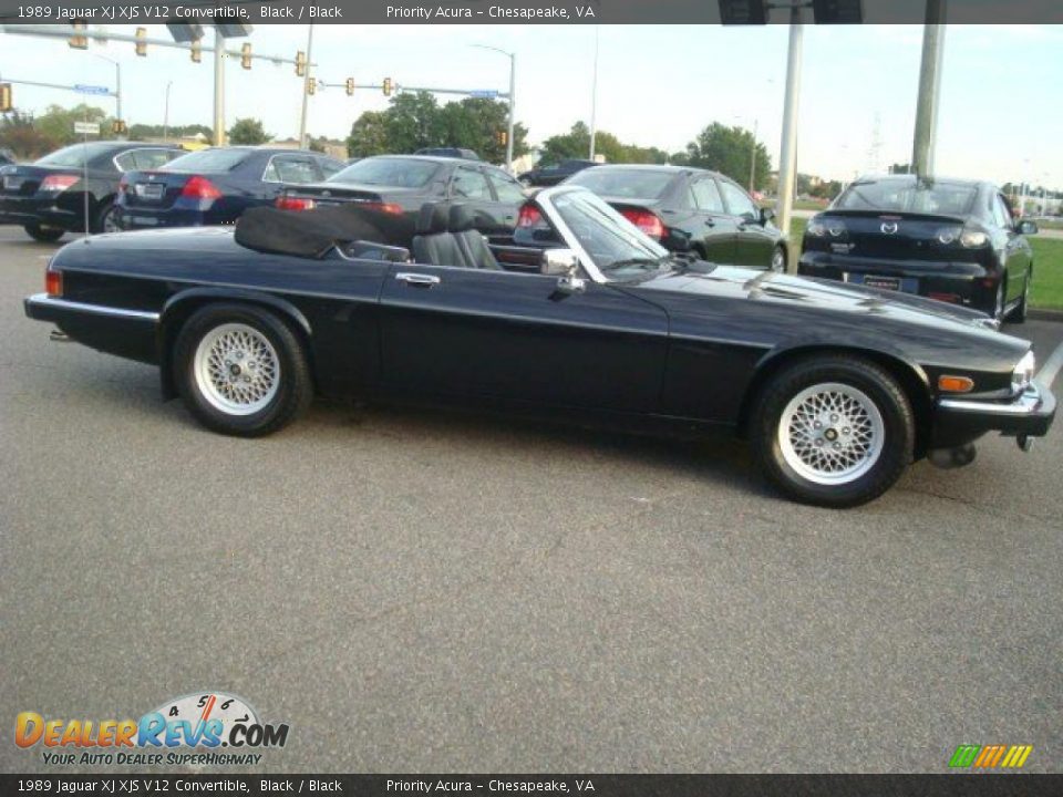 1989 Jaguar XJ XJS V12 Convertible Black / Black Photo #8