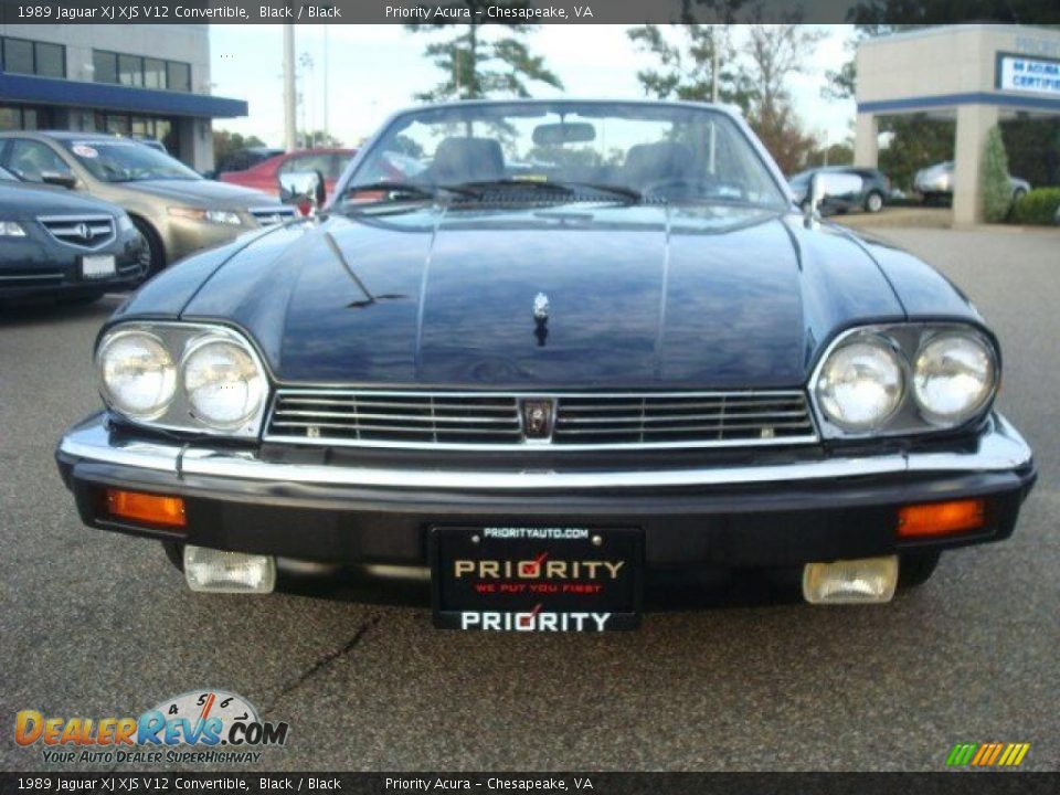 1989 Jaguar XJ XJS V12 Convertible Black / Black Photo #10