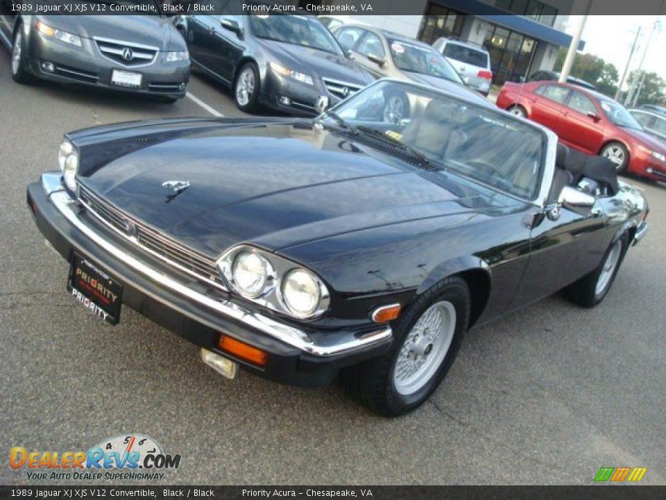 1989 Jaguar XJ XJS V12 Convertible Black / Black Photo #11