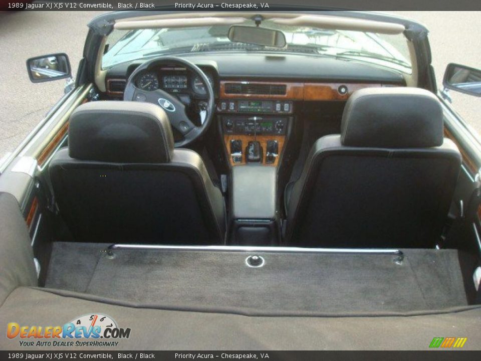 Black Interior - 1989 Jaguar XJ XJS V12 Convertible Photo #13