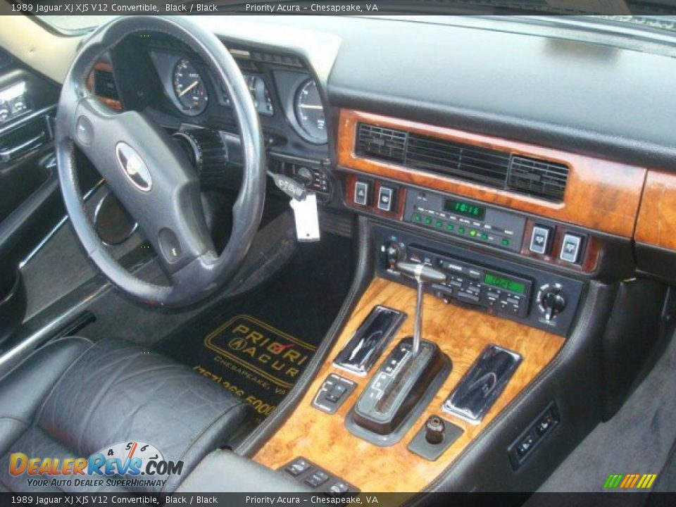 Black Interior - 1989 Jaguar XJ XJS V12 Convertible Photo #18