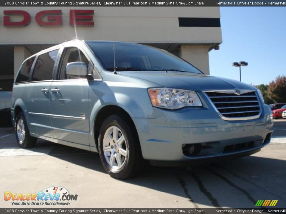 2008 Chrysler Town & Country Touring Signature Series Clearwater Blue Pearlcoat / Medium Slate Gray/Light Shale Photo #1