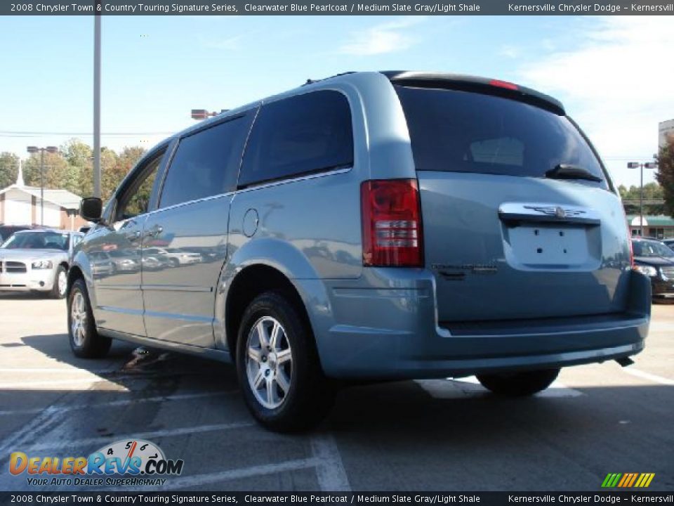 2008 Chrysler Town & Country Touring Signature Series Clearwater Blue Pearlcoat / Medium Slate Gray/Light Shale Photo #5