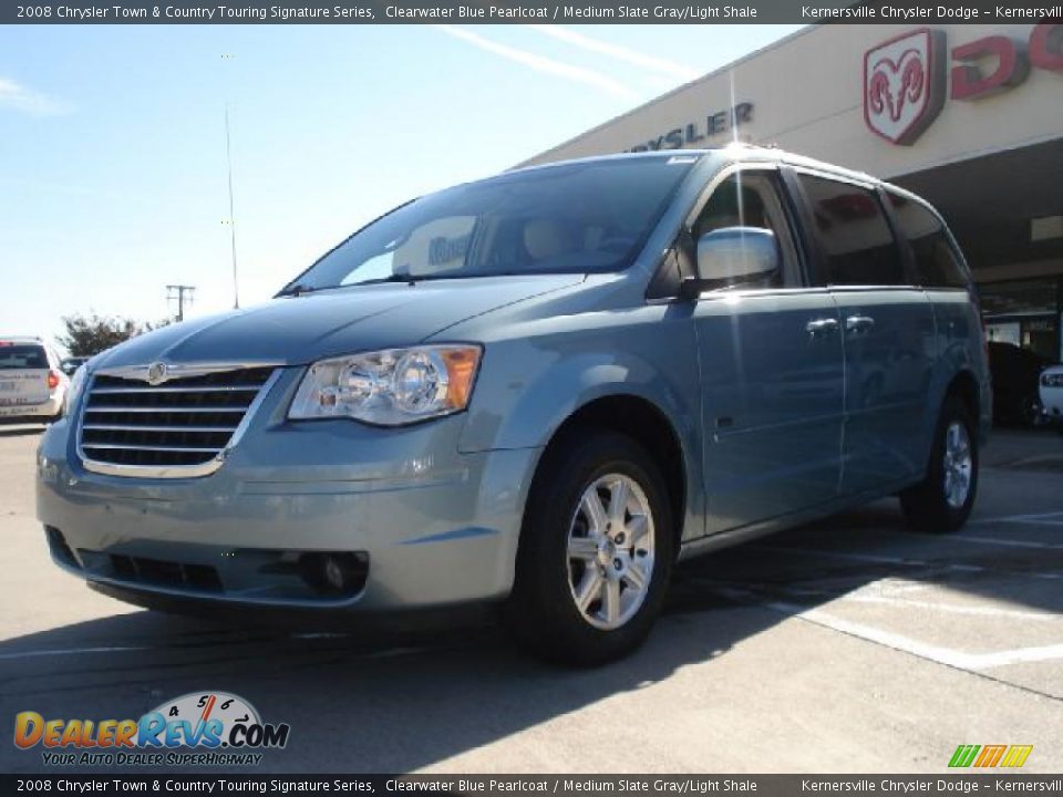 2008 Chrysler Town & Country Touring Signature Series Clearwater Blue Pearlcoat / Medium Slate Gray/Light Shale Photo #7