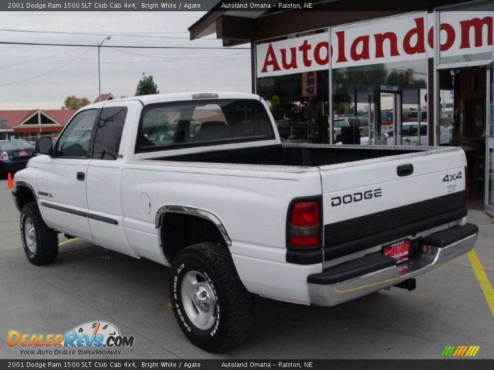 2001 Dodge Ram 1500 SLT Club Cab 4x4 Bright White / Agate Photo #5