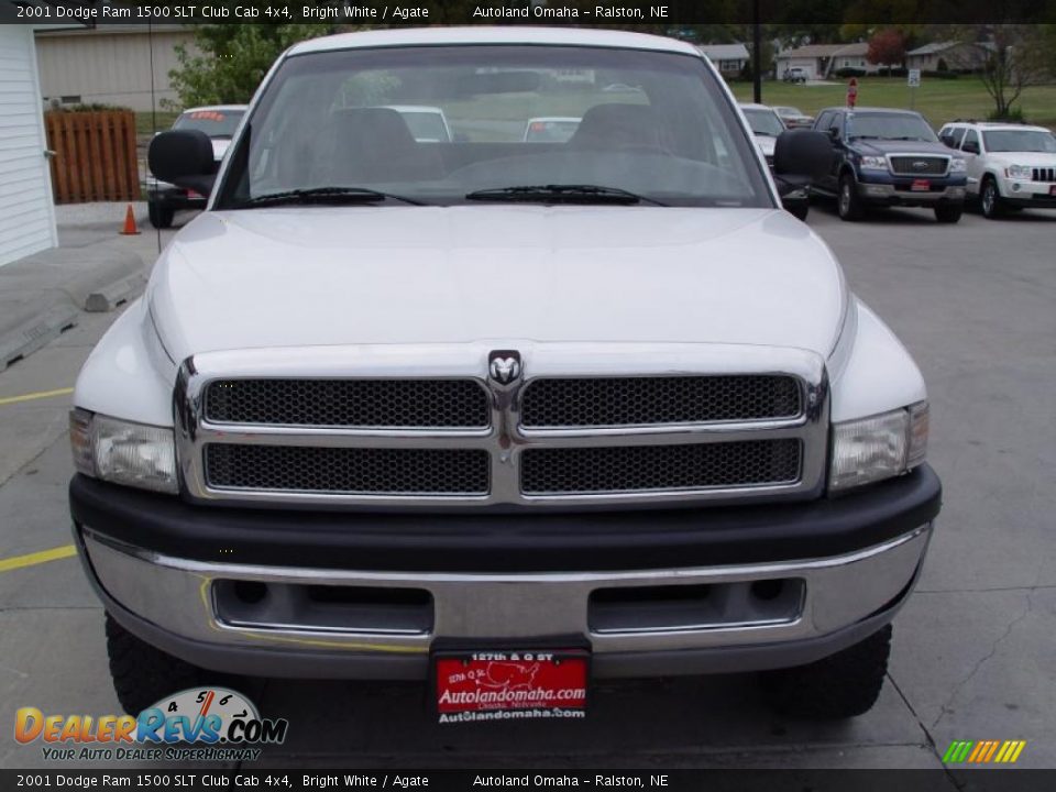 2001 Dodge Ram 1500 SLT Club Cab 4x4 Bright White / Agate Photo #21