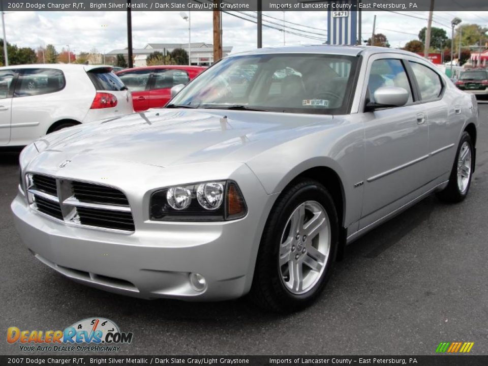 2007 Dodge Charger R/T Bright Silver Metallic / Dark Slate Gray/Light Graystone Photo #3