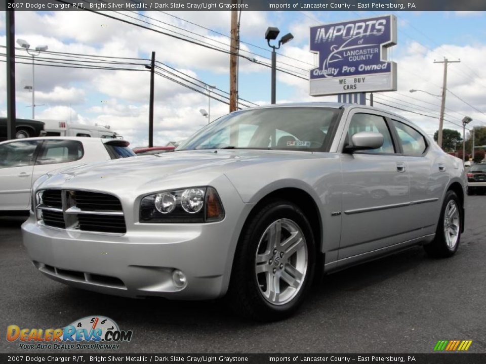 2007 Dodge Charger R/T Bright Silver Metallic / Dark Slate Gray/Light Graystone Photo #4