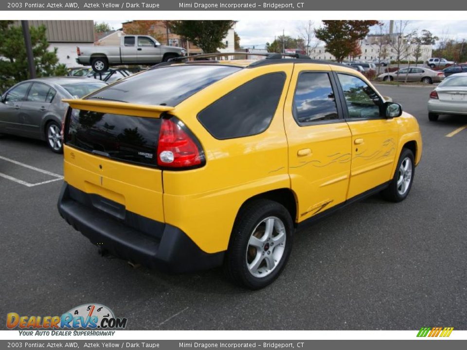 2003 Pontiac Aztek AWD Aztek Yellow / Dark Taupe Photo #4