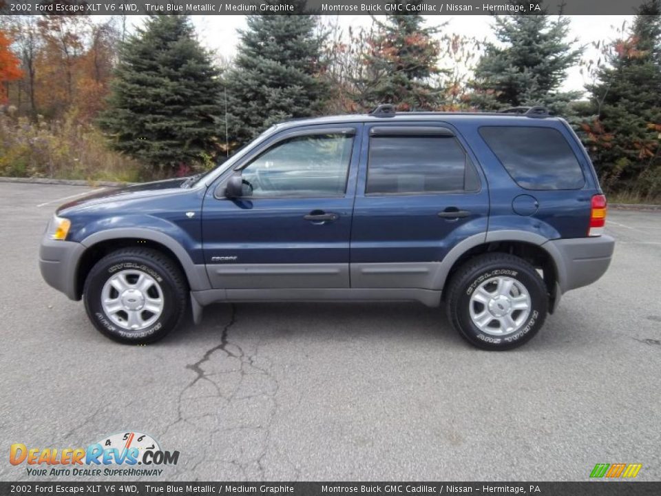 2002 Ford Escape XLT V6 4WD True Blue Metallic / Medium Graphite Photo #1