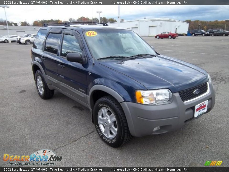 2002 Ford Escape XLT V6 4WD True Blue Metallic / Medium Graphite Photo #5