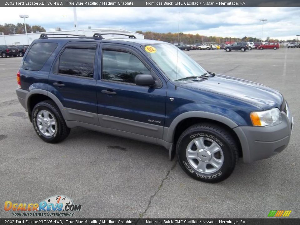 2002 Ford Escape XLT V6 4WD True Blue Metallic / Medium Graphite Photo #6