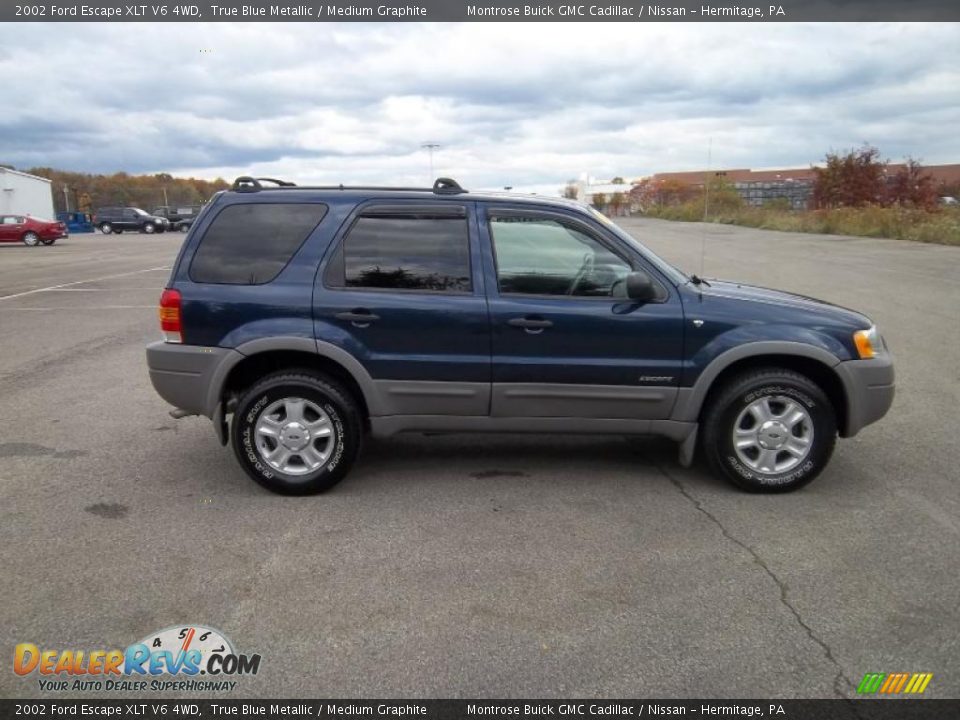 2002 Ford Escape XLT V6 4WD True Blue Metallic / Medium Graphite Photo #7