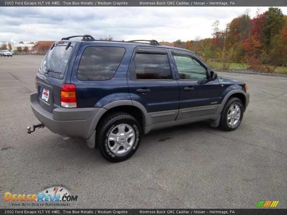 2002 Ford Escape XLT V6 4WD True Blue Metallic / Medium Graphite Photo #8