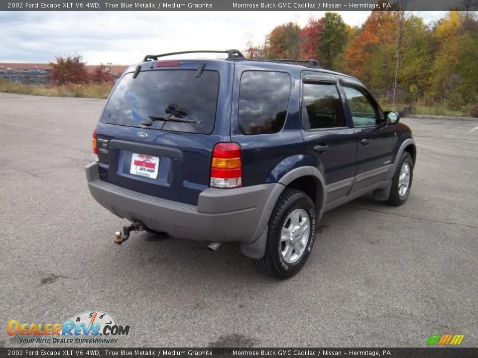 2002 Ford Escape XLT V6 4WD True Blue Metallic / Medium Graphite Photo #9