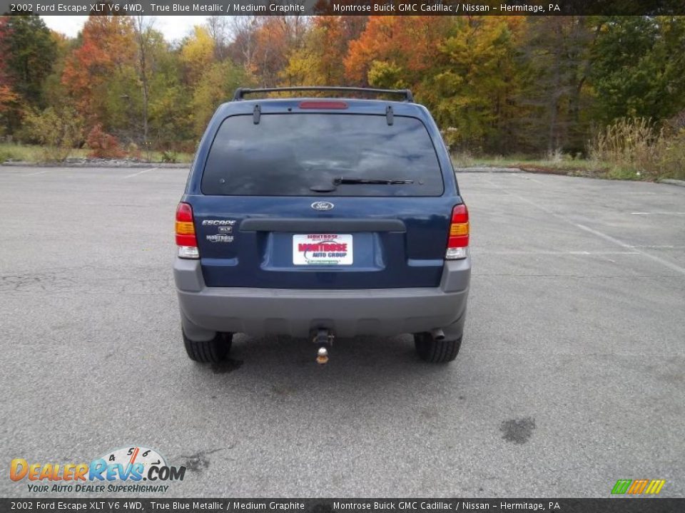 2002 Ford Escape XLT V6 4WD True Blue Metallic / Medium Graphite Photo #10