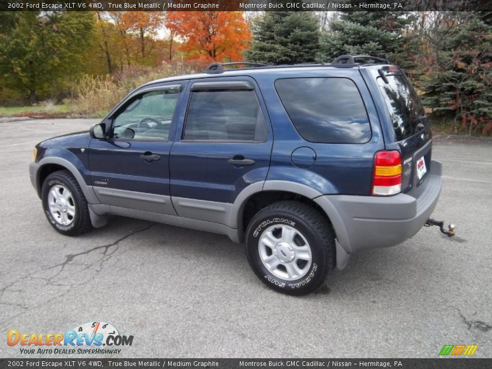 2002 Ford Escape XLT V6 4WD True Blue Metallic / Medium Graphite Photo #12