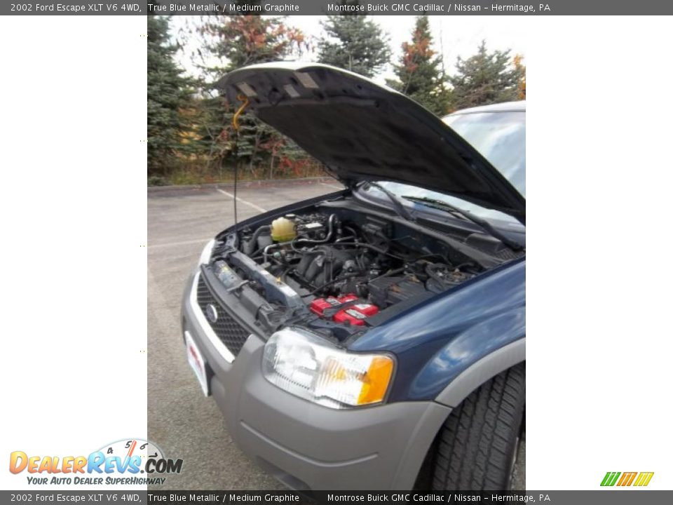 2002 Ford Escape XLT V6 4WD True Blue Metallic / Medium Graphite Photo #14