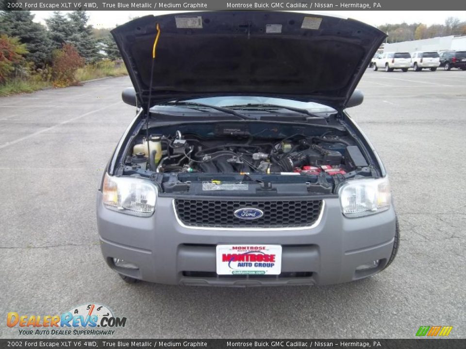 2002 Ford Escape XLT V6 4WD True Blue Metallic / Medium Graphite Photo #15