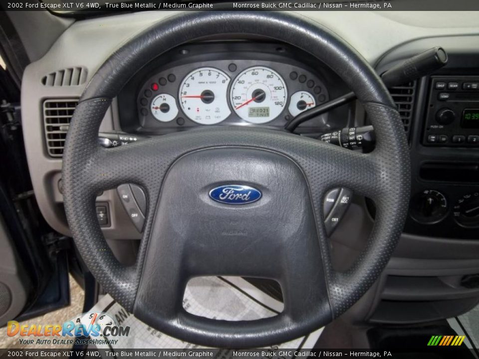 2002 Ford Escape XLT V6 4WD True Blue Metallic / Medium Graphite Photo #25