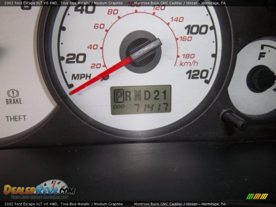 2002 Ford Escape XLT V6 4WD True Blue Metallic / Medium Graphite Photo #28