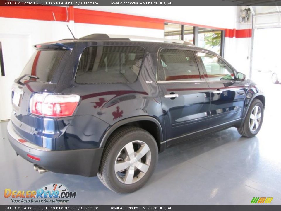 2011 GMC Acadia SLT Deep Blue Metallic / Cashmere Photo #4