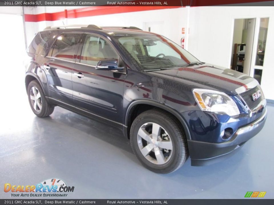 2011 GMC Acadia SLT Deep Blue Metallic / Cashmere Photo #5