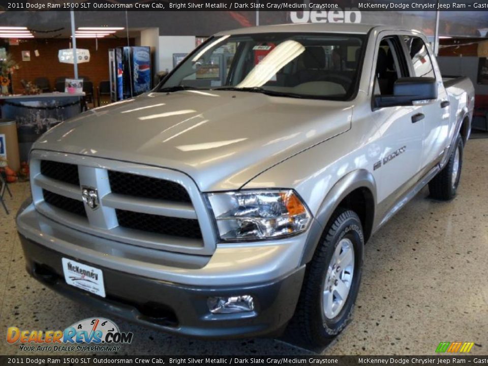 2011 Dodge Ram 1500 SLT Outdoorsman Crew Cab Bright Silver Metallic / Dark Slate Gray/Medium Graystone Photo #1