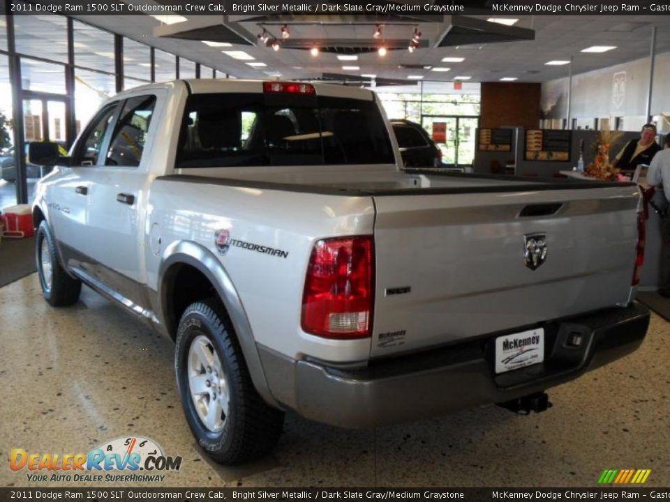 2011 Dodge Ram 1500 SLT Outdoorsman Crew Cab Bright Silver Metallic / Dark Slate Gray/Medium Graystone Photo #2