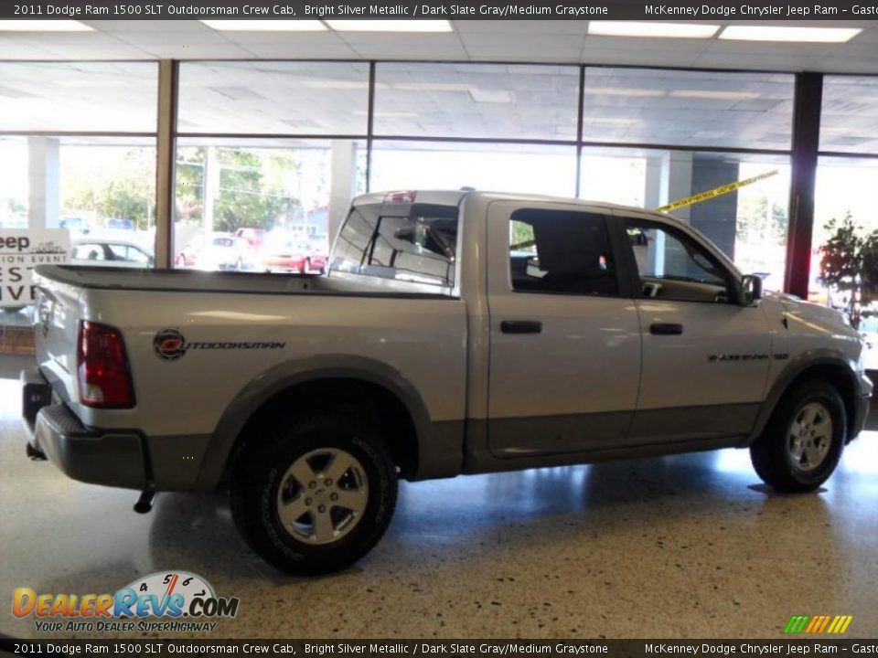 2011 Dodge Ram 1500 SLT Outdoorsman Crew Cab Bright Silver Metallic / Dark Slate Gray/Medium Graystone Photo #4