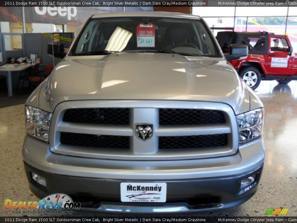 2011 Dodge Ram 1500 SLT Outdoorsman Crew Cab Bright Silver Metallic / Dark Slate Gray/Medium Graystone Photo #6