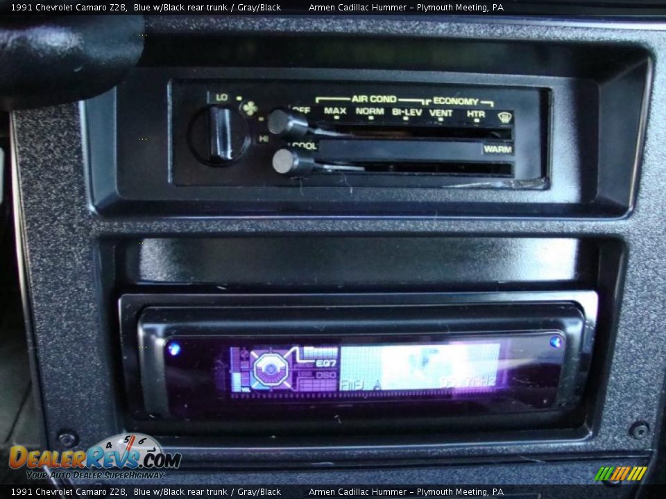 1991 Chevrolet Camaro Z28 Blue w/Black rear trunk / Gray/Black Photo #33