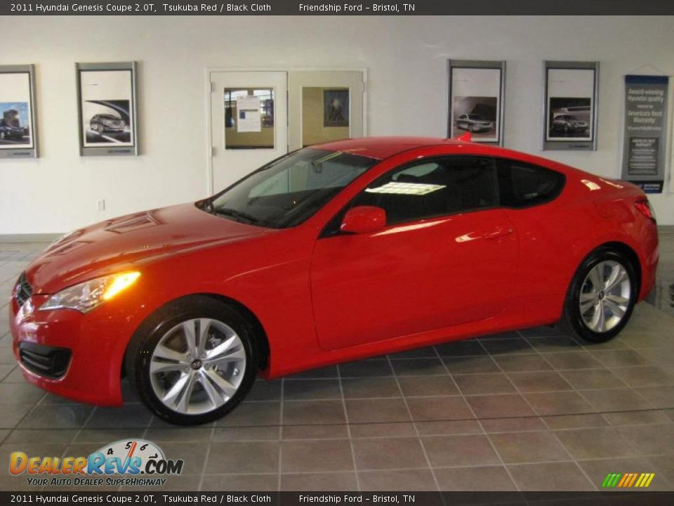 2011 Hyundai Genesis Coupe 2.0T Tsukuba Red / Black Cloth Photo #2