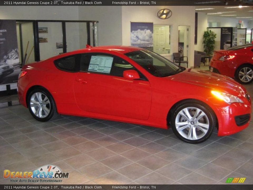 2011 Hyundai Genesis Coupe 2.0T Tsukuba Red / Black Cloth Photo #5