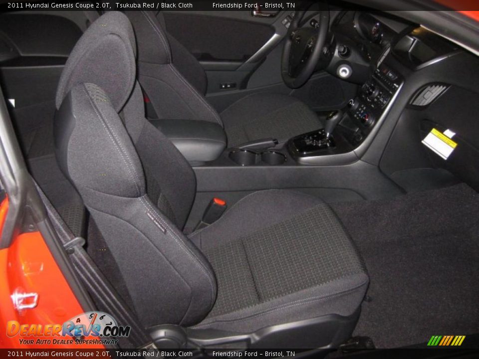 Black Cloth Interior - 2011 Hyundai Genesis Coupe 2.0T Photo #19