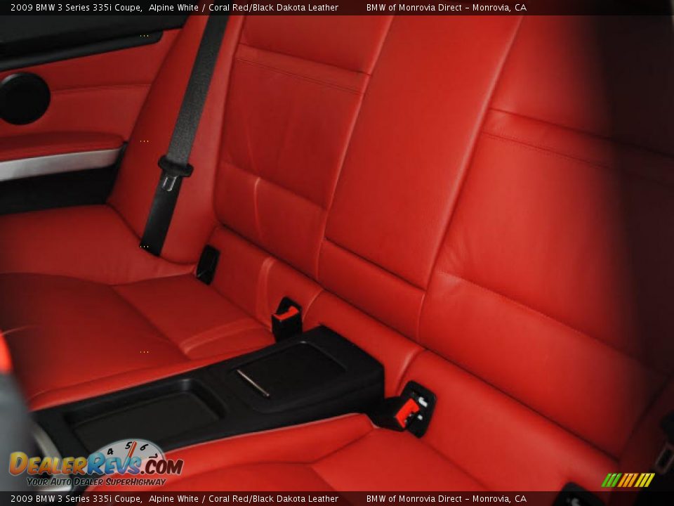 Coral Red/Black Dakota Leather Interior - 2009 BMW 3 Series 335i Coupe Photo #15