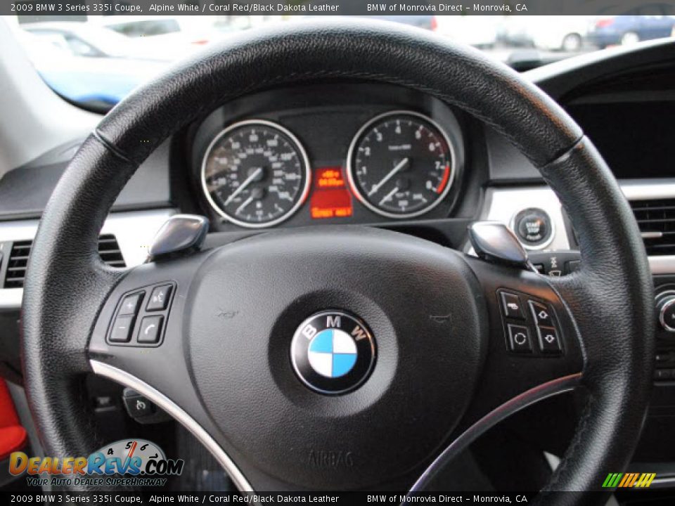 2009 BMW 3 Series 335i Coupe Steering Wheel Photo #19