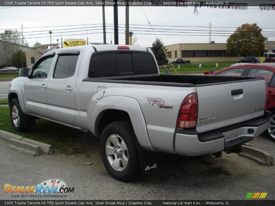 2005 Toyota Tacoma V6 TRD Sport Double Cab 4x4 Silver Streak Mica / Graphite Gray Photo #3