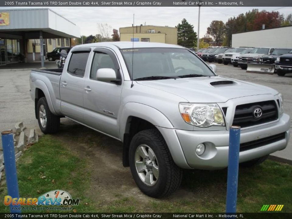 2005 Toyota Tacoma V6 TRD Sport Double Cab 4x4 Silver Streak Mica / Graphite Gray Photo #5