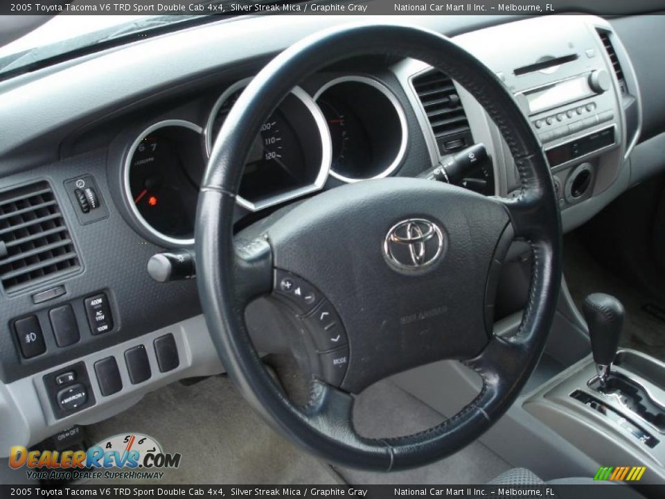 2005 Toyota Tacoma V6 TRD Sport Double Cab 4x4 Steering Wheel Photo #8