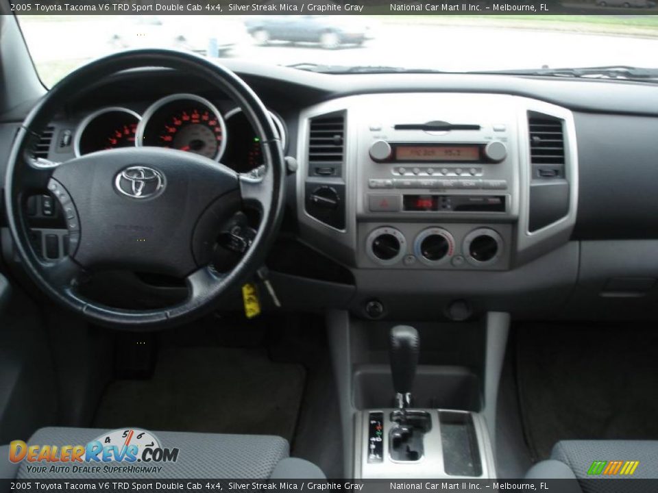 2005 Toyota Tacoma V6 TRD Sport Double Cab 4x4 Silver Streak Mica / Graphite Gray Photo #21