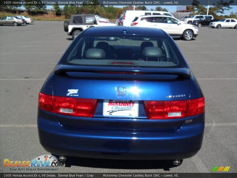 2005 Honda Accord EX-L V6 Sedan Eternal Blue Pearl / Gray Photo #3