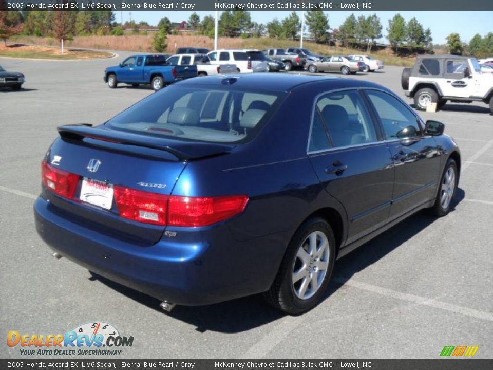 2005 Honda Accord EX-L V6 Sedan Eternal Blue Pearl / Gray Photo #4