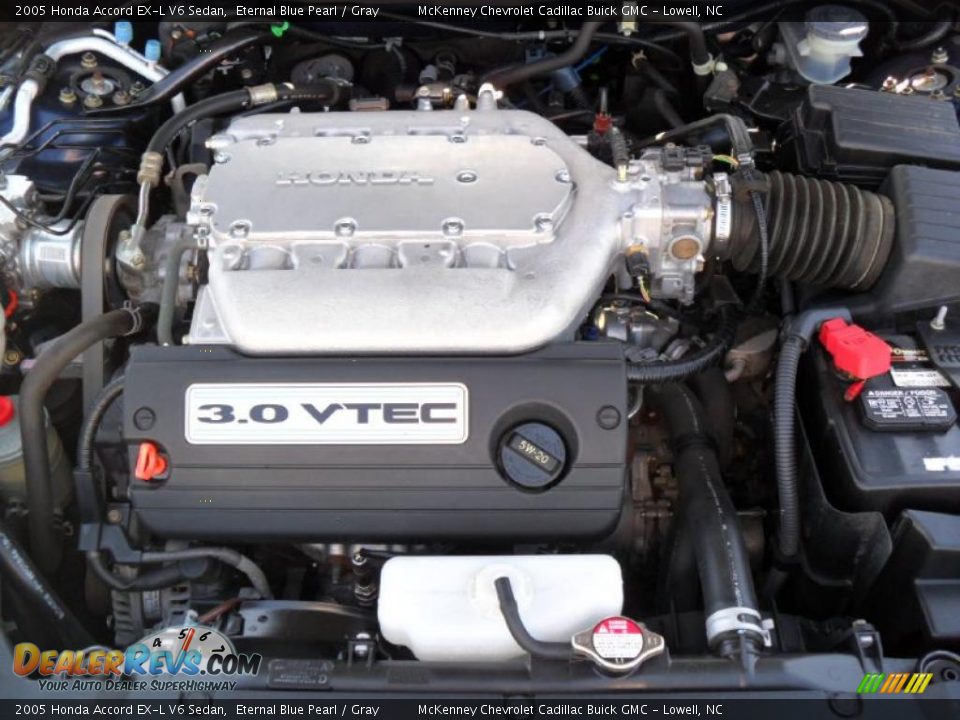 2005 Honda Accord EX-L V6 Sedan Eternal Blue Pearl / Gray Photo #25